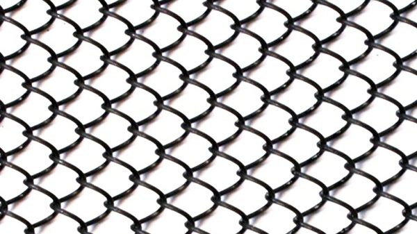 Black powder-coated aluminum alloy mesh fireplace screen